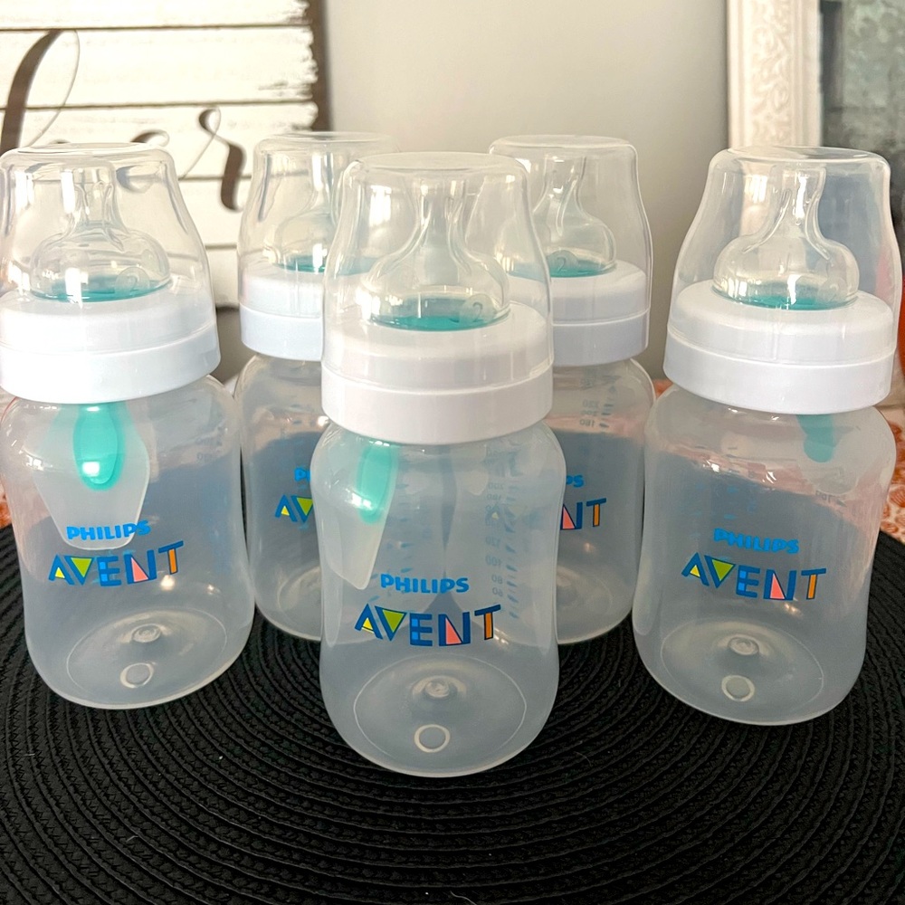 Phillips Avent anti-collic bottles, 9oz, set of 5